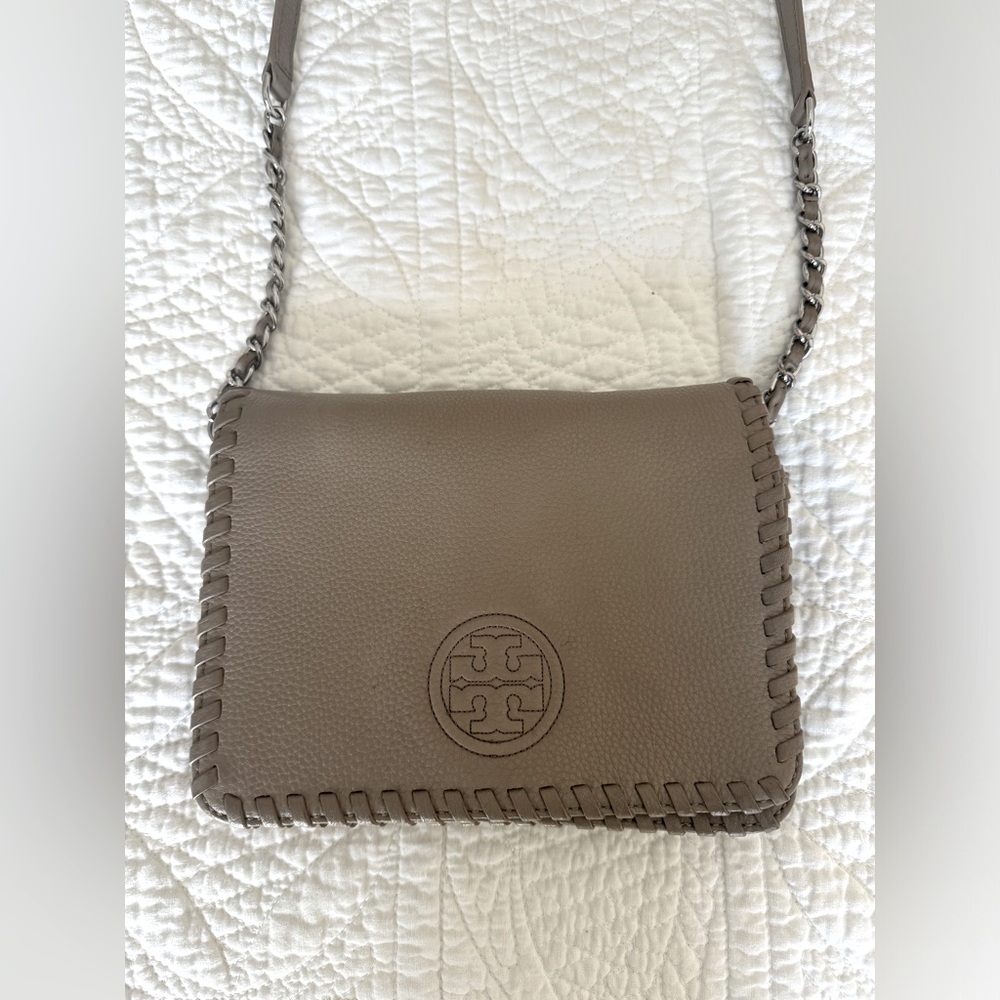 Tory Burch Marion Combo Crossbody - Silver Maple